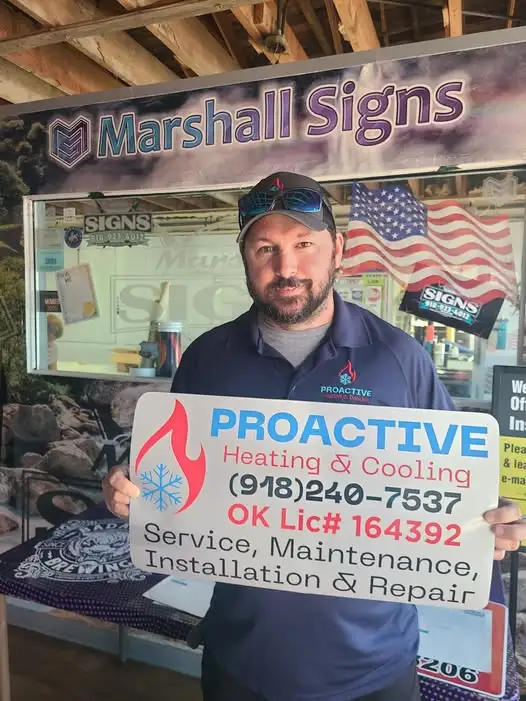 Christopher Mann, owner of Proactive Heating & Cooling, veteran-owned HVAC contractor in Claremore Oklahoma
