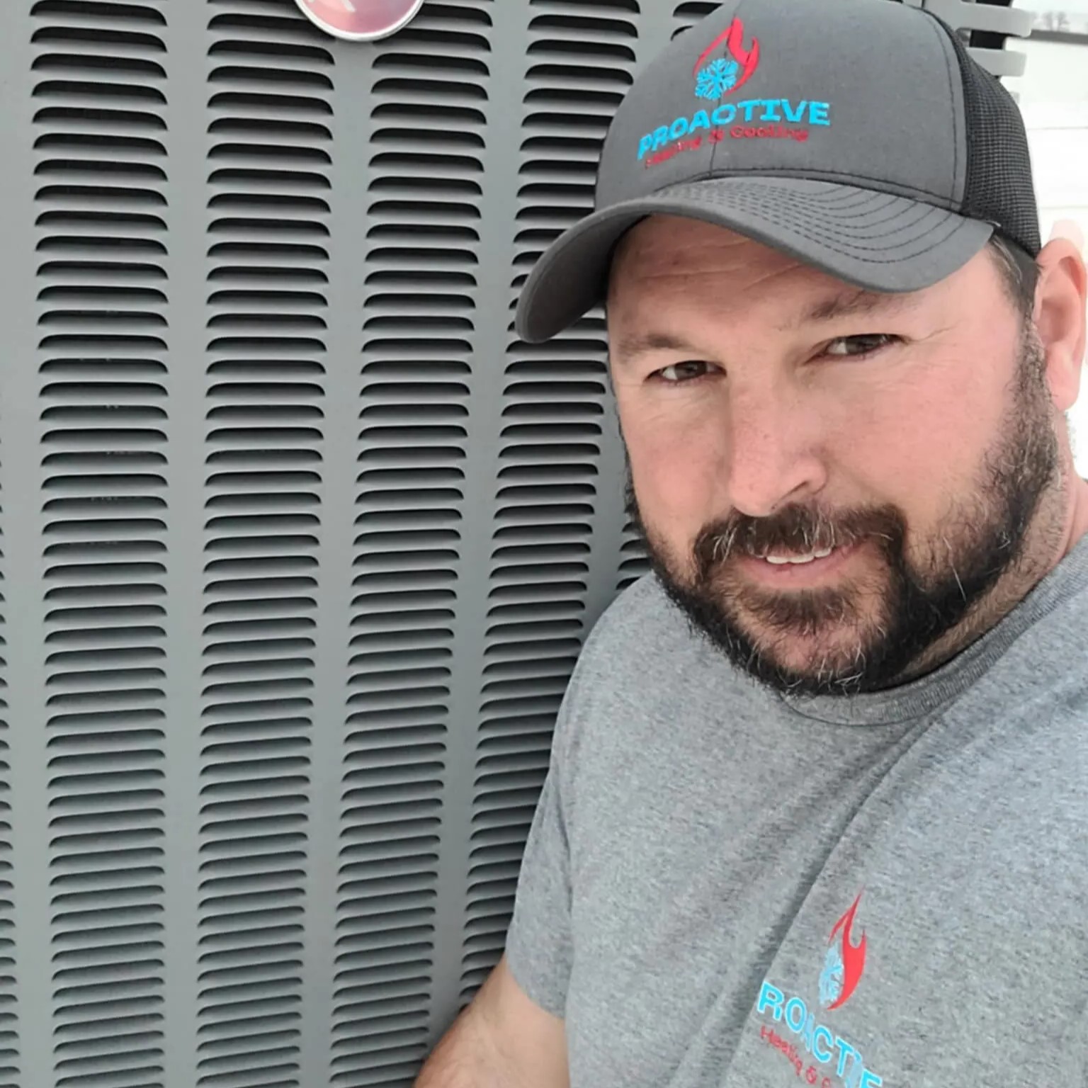 Christopher Mann, veteran HVAC technician and owner of Proactive Heating and Cooling, working on a heating system in Claremore, Oklahoma